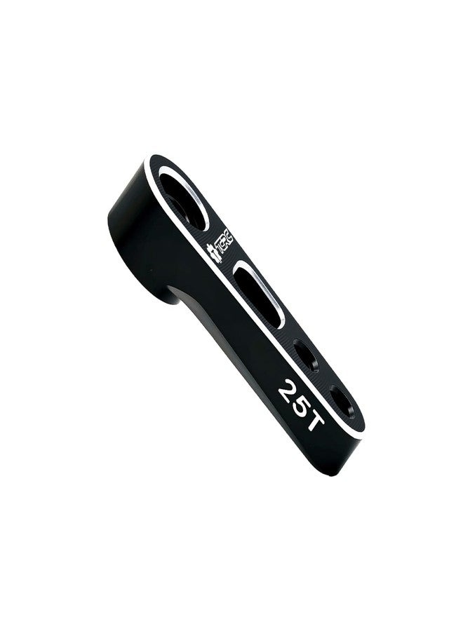 TCRC 7075 Aluminum Front 25T Servo Horn with M3 Threaded Holes for Axial 1/8 AXP8 Gilamon Trail Buggy Upgrade,Black - Image 2